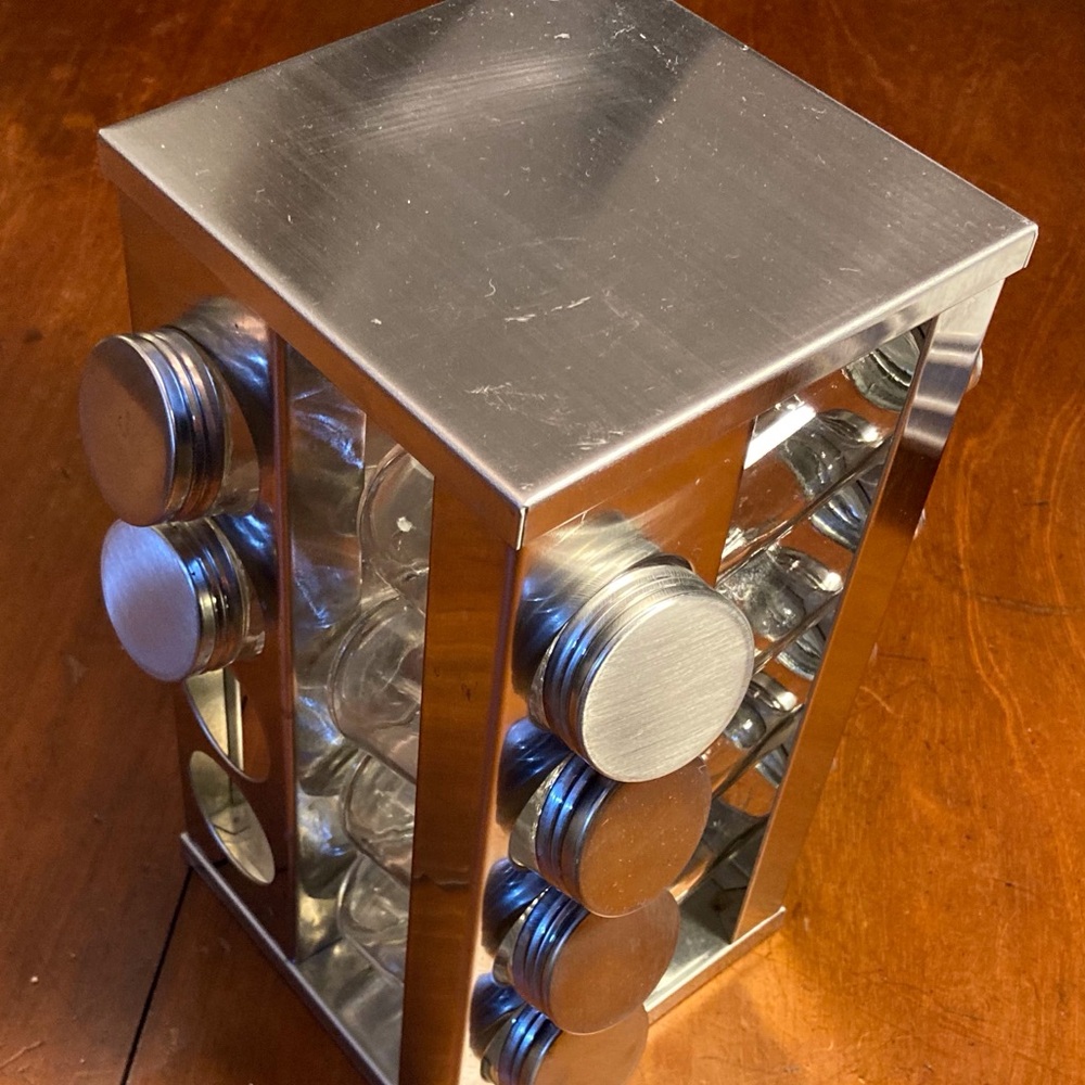 Crate&Barrel Silver Spice Rack - Picture 7 of 12